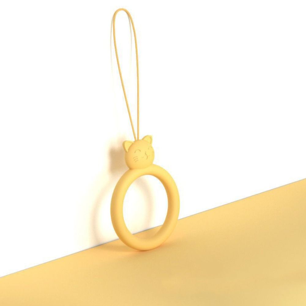 Anti-lost Mobile Phone Pendant Finger Ring Silicone Phone Short Lanyard  U Disk Hanging