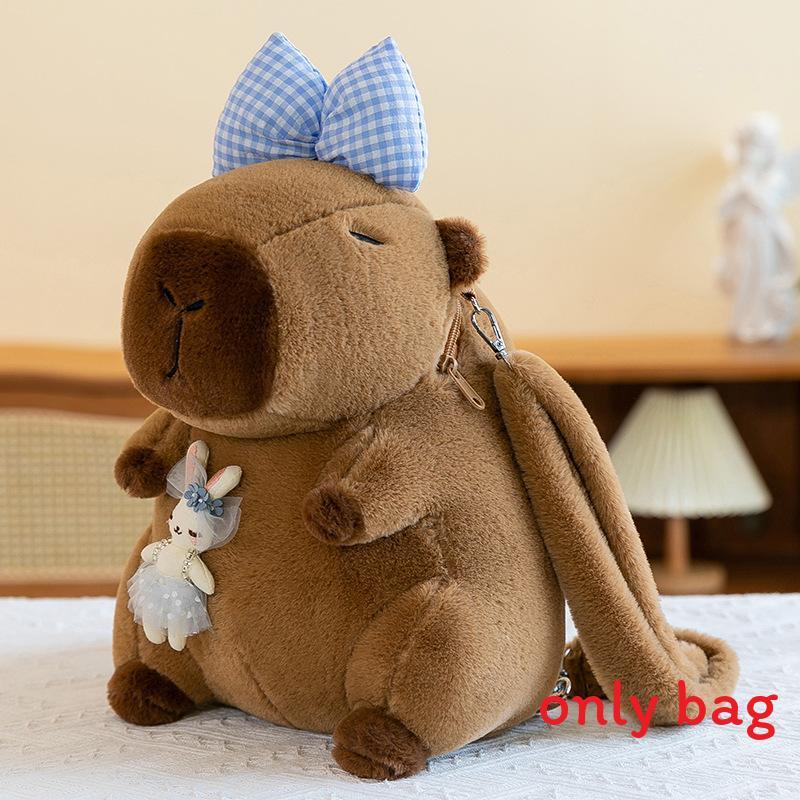 Cute Flower Capybara Burger French Fries Rabbit Decorative Backpack Plush