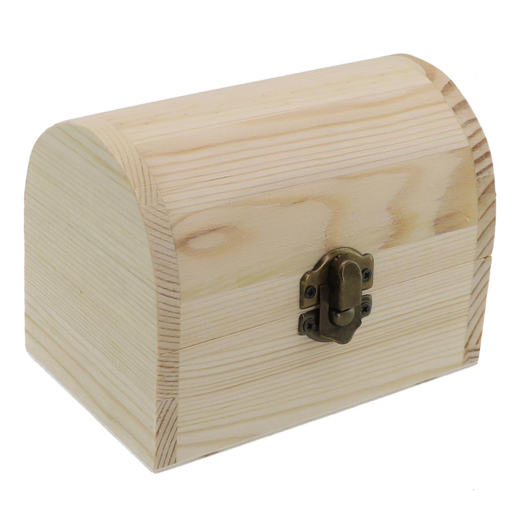 Boxes Wooden Box Wooden Box New Utility Accessories Keepsake Storage Trinket Wedding Wooden Arched Hinged Craft