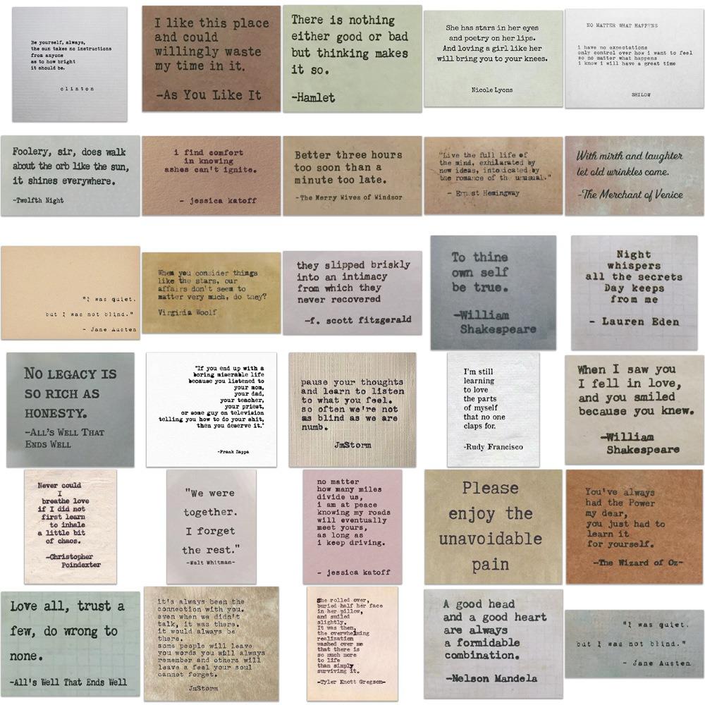 60PCS Famous Quotes Retro Philosophy Stickers Aesthetic Phone Wall Scrapbook Motorcycle Waterproof Sticker for Kids Toys Gifts