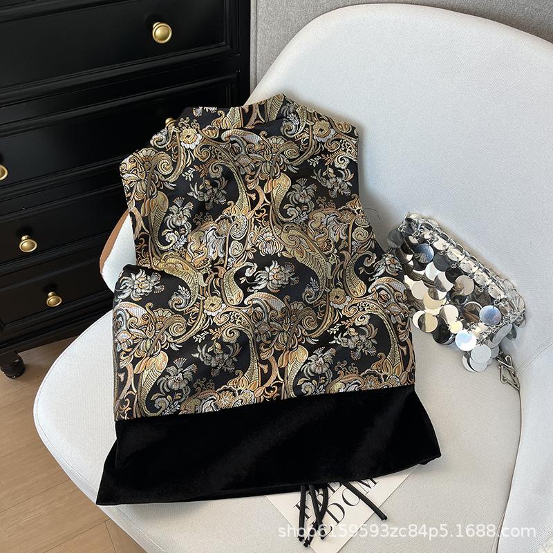 Spring New Tassel Three-dimensional Jacquard Vest Short Vest Fashionable Loose Foreign Vest Women