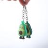 Couple Key Rings Bag Pendant Jewelry 3D Keychain Simulated Fruit Smiling Avocado Avocado Keychain