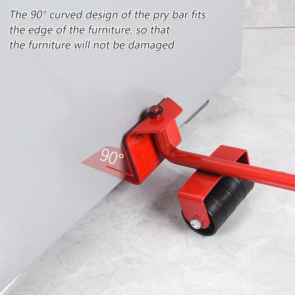 5er-Set, Möbelheber, 3,9"x3,07" Möbelgleiter-Set, Möbelbewegungsroller-Werkzeuge, 360 Grad drehbare Polster