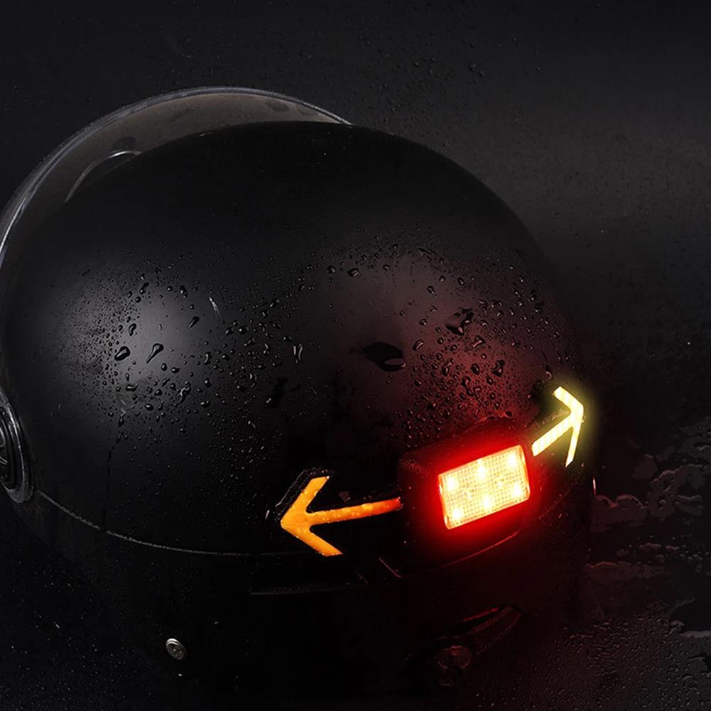 Bicycle Helmet Light Bike Turn Signal Rear Lamp Remote Lights USB Rechargeable Waterproof Night Riding Warning Cycling Taillight 7