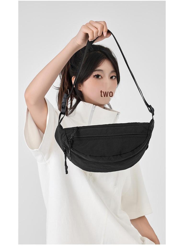 Marsupio a tracolla minimalista unisex: Borsa pettorale leggera a tracolla singola per sport all'aperto casual