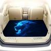 1Pcs Cool Blue Flame Lion Car Trunk Mat with Anti Slip Cargo Liner Waterproof Rear Storage Protector Floor Mat for SUV Sedan Veh