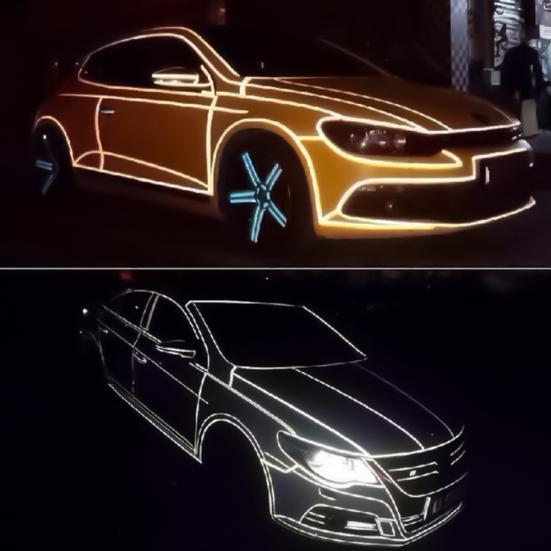 45mx1cm Car Vehicle Body Waterproof Reflective Decoration Strip Decal Sticker