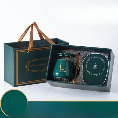 Keramik Warmhaltetasse Geschenkbox Geschäftsbüro und Zuhause Heißmilch Erwärmung Kaffeetasse Kochendes Wasser Konstante Temperatur Tasse
