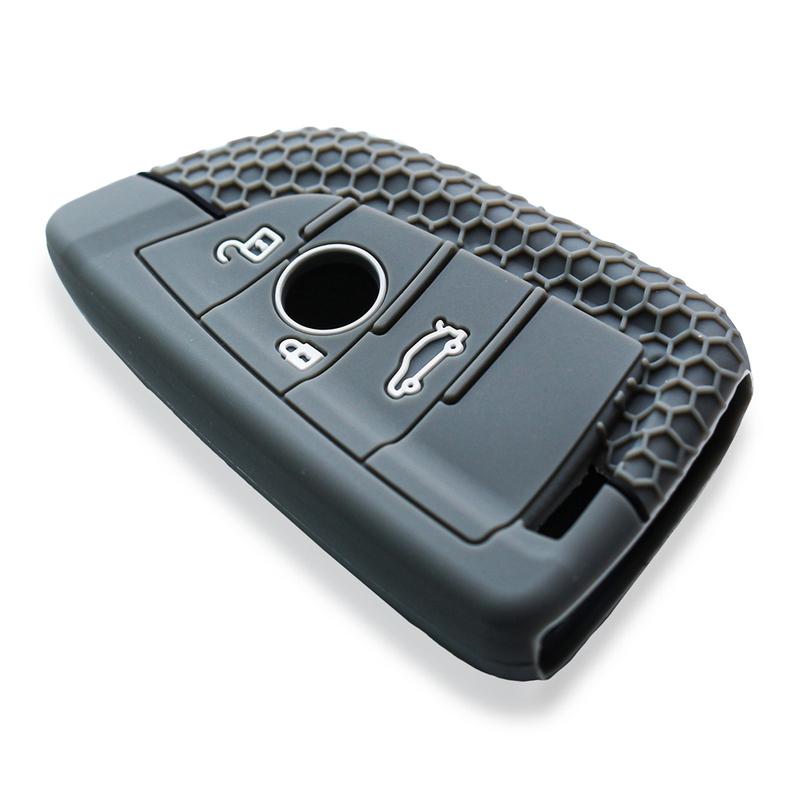 For BMW Car Key Case Cover X1 X3 X5 X6 X7 1 3 5 6 7 Series G20 G30 G11 F15 F16 G01 G02 F48 Silicone Remote Fob Chain Keychain