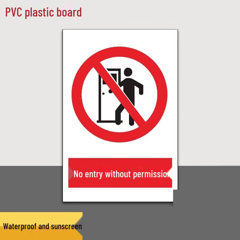 PVC No Entry Warning Sign - 10 Pack
