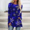 Round Neck 3D Printed Top Fashionable Casual Comfort Long Sleeved Women's T-shirts