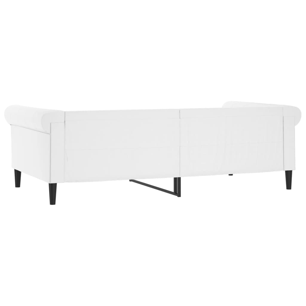 Vidaxl Sofa with Sleeping Function, White, 100X200 Cm, Faux Leather