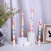 2PC Colorful Teardrop Candle Birthday Party Candle Set Wedding Tapered Candlesticks Party Unscented Home 25cm