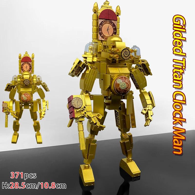 Macht Skibidi Toilet Bausteine Titan Clock Man 2.0 Kameramann Speakerman TV-Mann Steine DIY Moddell Spielzeug für Kinder Geschenk Osterspielzeug