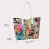 Boho Tropical Floral Leopard Print Tote Bag