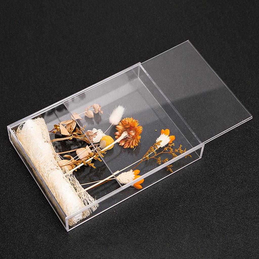 Acrylic Flower Storage Container Elegant Flower Box for Preserved and Arranged Blooms Storage Case