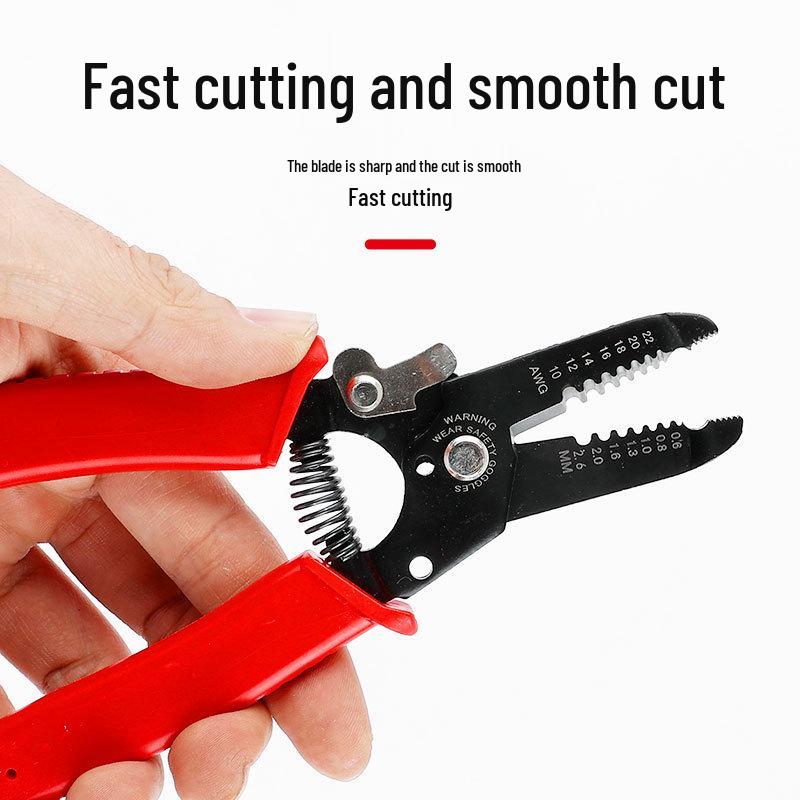 6-inch Wire Stripper & Crimping Tool with Flat-Nose Pliers