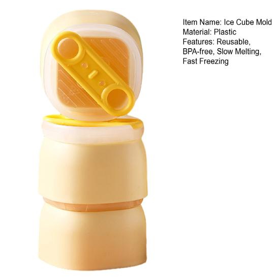 3Pcs Ice Cube Mold Multi-Compartment Silicone Tray with Lid for Juice Coffee Water Ice Cubes And Popsicles BPA-Free Food Grade