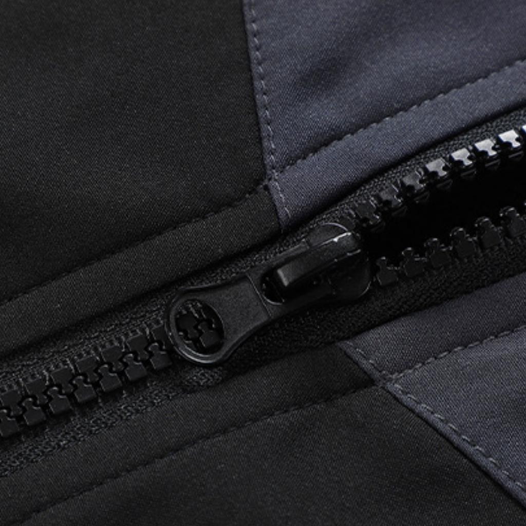 Men's Casual Color-blocking Windproof Sweatshirt And Sweatpants, Men's Hooded Zipper Sweatshirt And Sweatpants Two-piece Set