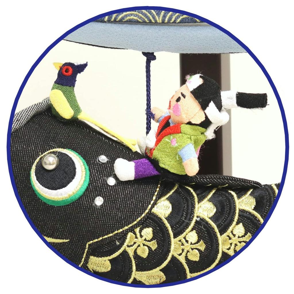 Satsuki Doll Indoor Carp Streamer Denim Momotaro Carp Streamer Small Height 65cm
