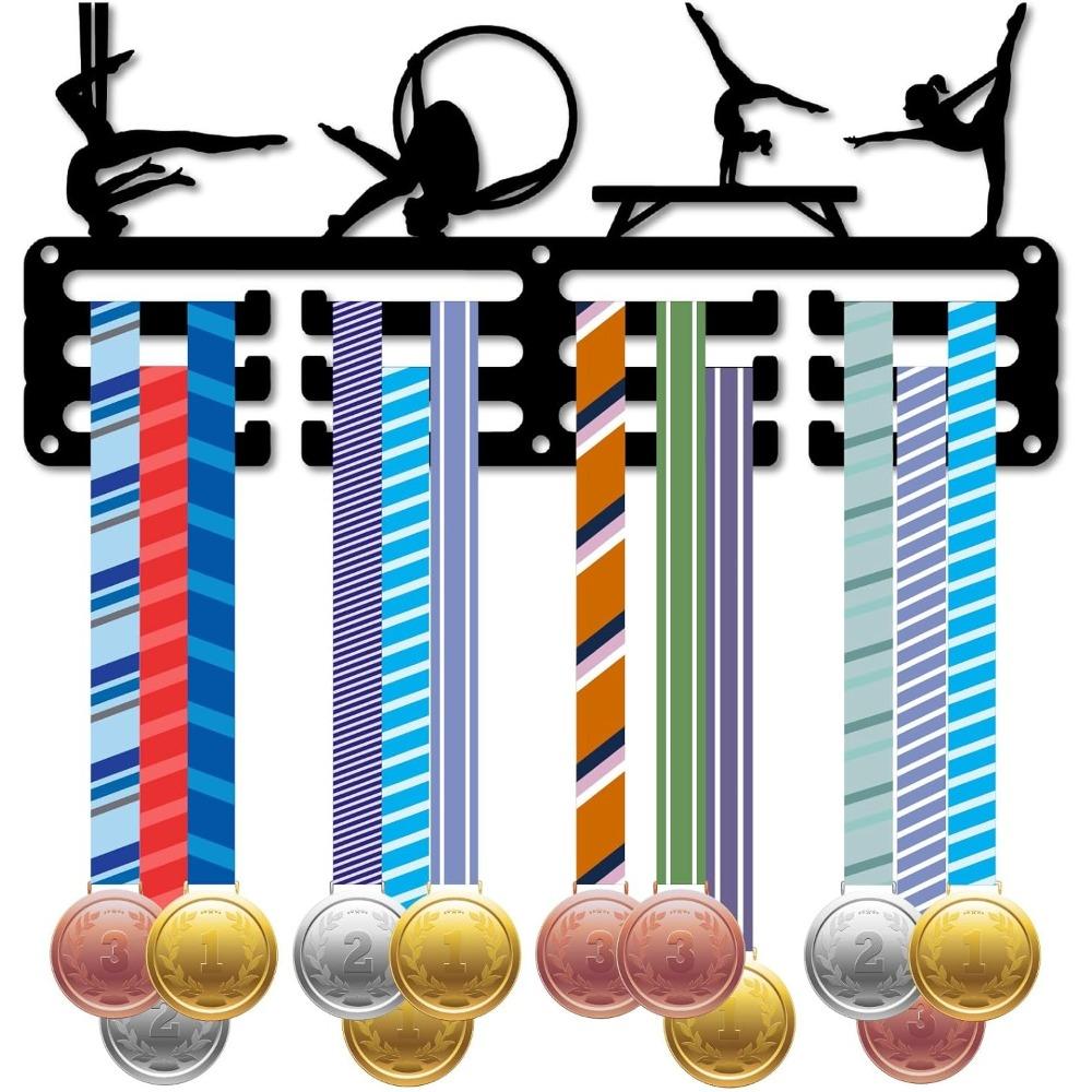 Iron Medal Holder Wall Mounted Sports Medal Rack Awards Display Hanger for Jiu Jitsu Runner Competition Victory Gymnastics 11.4 x 5.1 Inch
