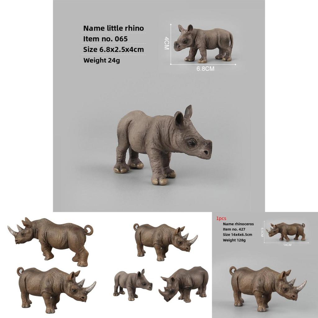 Divoký africký nosorožec Model Sběratelská hračka Pro vzdělávací expozici A Děti Učení