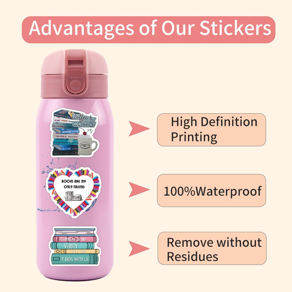 60 New Colleen Hoover Graffiti Stickers Decorate Suitcase Mobile Phone Skateboard Stickers