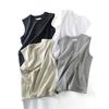 American Retro Casual Pure Cotton Henley Collar Vest for Men, Training and Fitness Sleeveless T-Shirt, Export Heavyweight Sleeveless T-Shirt