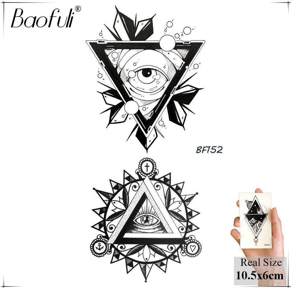 Buy 1PC DIY Temporary Male Tattoos Geometry Tribal Wolf Iceberg ...