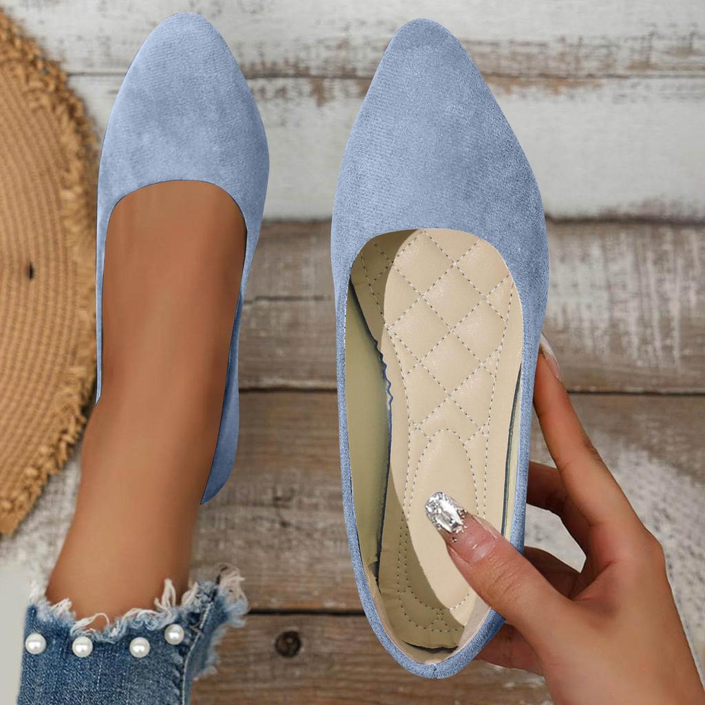 Women's Ballet Flats - Elegant Comfortable With Heel Balerina Shoes Summer Pointed Flat Shoes For Women
