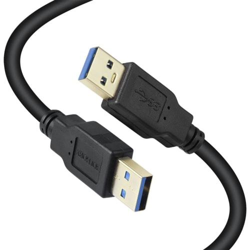 USB 3.0 Male To Male Cable 3m USB Type A To Type A XBOHJOE Male To Male USB Gold Plated Connector Compatible with HDD Enclosure, Car MP3, Radiator Etc