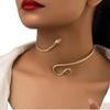 Fashionable snake design open collar