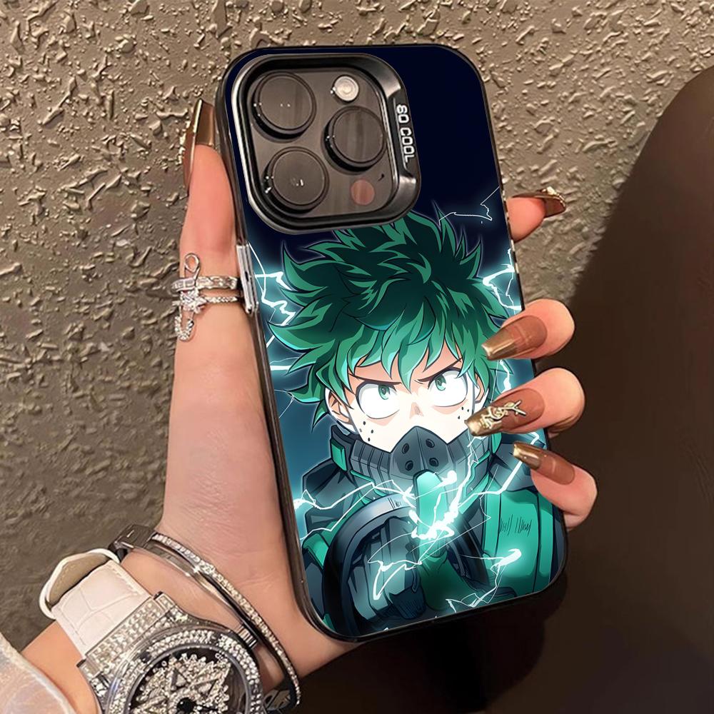 

MHA Izuku Deku Mobile Phone Case for iPhone 17 16 15 14 13 12 11 X XR XS 8 7 Air Pro Max Plus Translucent Colorful Cover Pretty iPhone 7 Plus