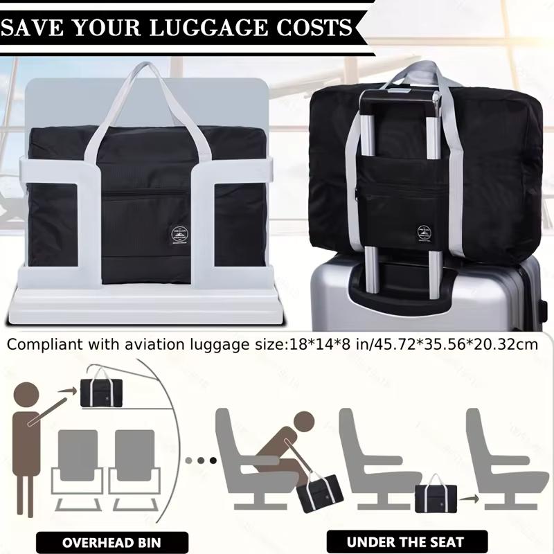 Portable Foldable Travel Duffle Bag Large Capacity Sports Gym Bag, Lightweight Carry On Luggage Duffle Bag Coach Bag Travel Bag