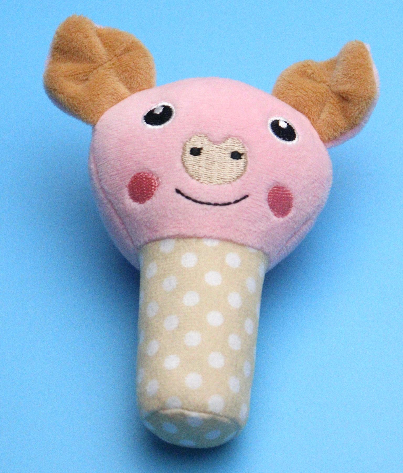 

Плюшевая игрушка для собак, устойчивая к жеванию, розово-красная и черная: Леденцы «Кролик и Медведь»