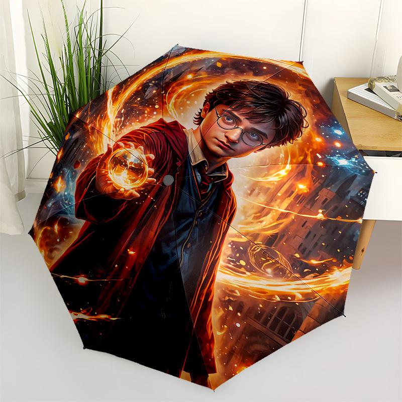 

1pc Harry Potter Magic Moment Umbrella with Plastic Handle,Cartoon Pattern,Suitable for All Seasons Multi-functional Umbrella331