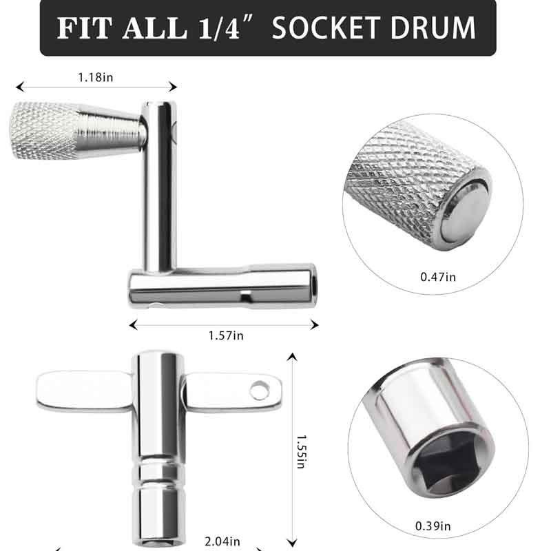 Universal Drum Tuning Key with Screws Multi-fit Drum Adjustment Tool for Drummers Percussionists Live Gig Music Gift