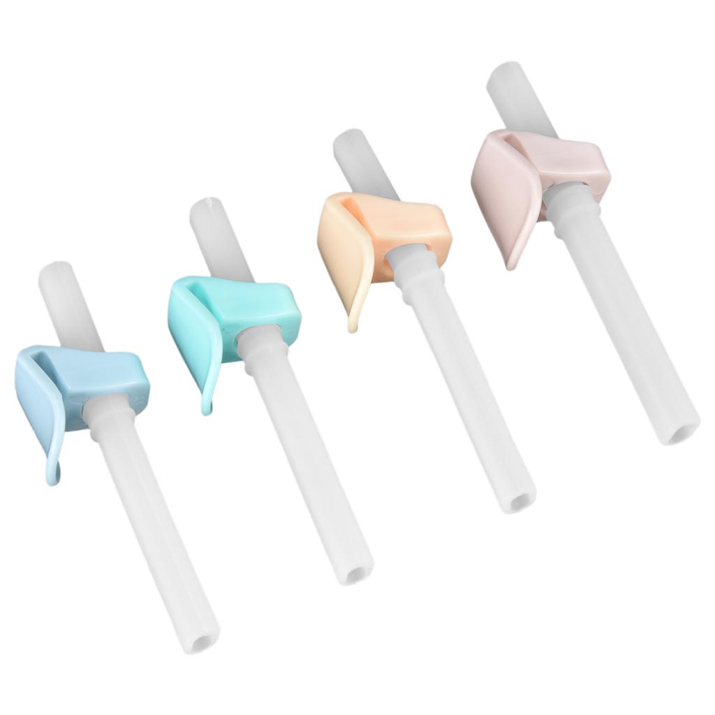 4Pcs Toddler SelfFeeding Straws Baby Reusable Silicone Straw Toddler Soft Drinking Straw