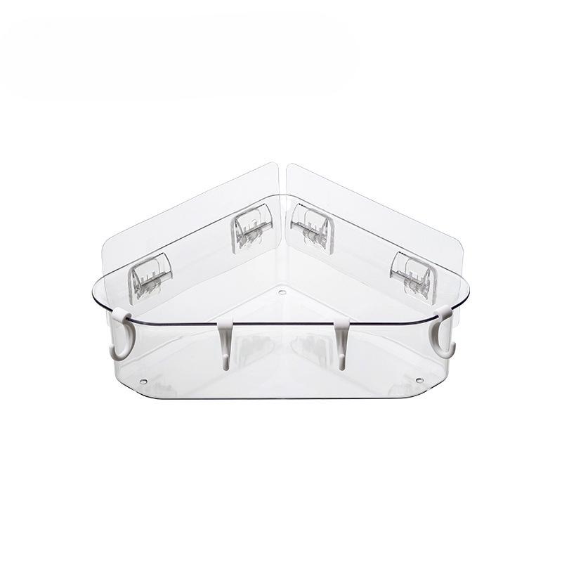 Plastic Non-perforated Triangular Storage Basket Kitchen Storage Rack Wall-mounted Square Storage Rack