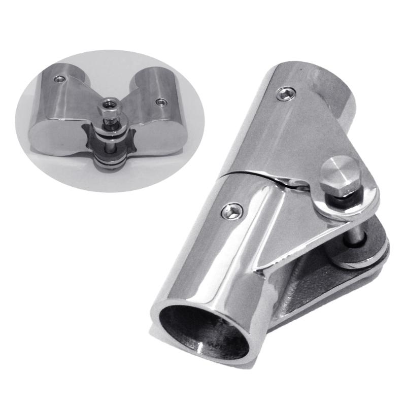 Heavy Duty Stainless Folding Rotating Pipe Joint Adapter Coupling Connector for Yacht Hardware Marine Sunshades Support