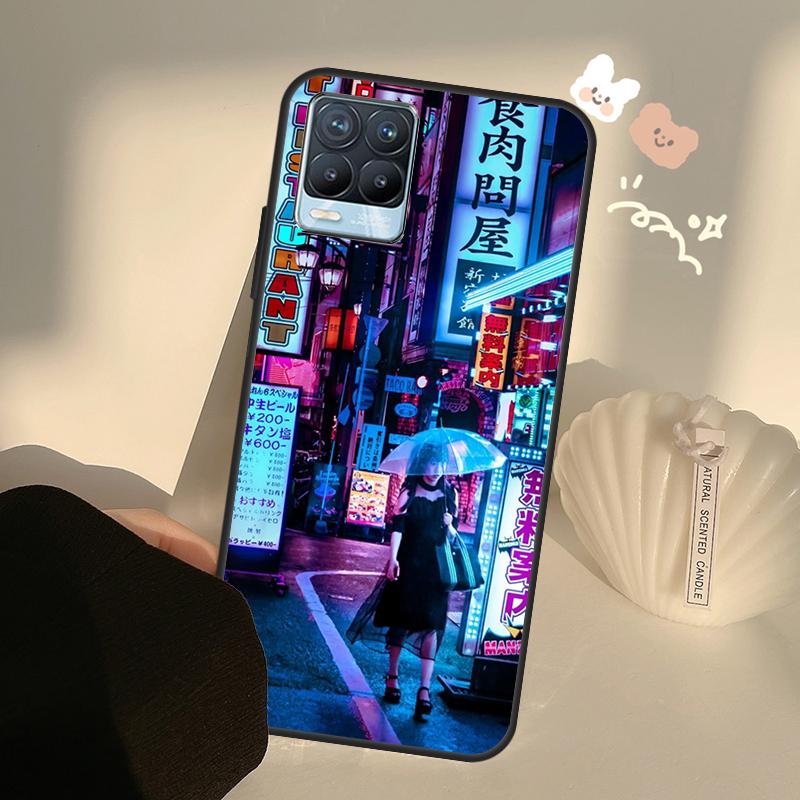 

Неоновый Синий Киберпанк Токио Чехол Для Realme GT7 Pro GT6 C65 C67 C61 C53 C55 C51 C25 C63 C71 C75 11 12 13 14 15 Pro Plus Realme 11 Pro