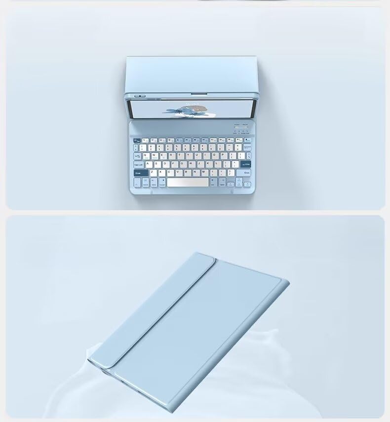 GOOVEN Stylish Keyboard Case for iPad Air 11 with Mouse and Pencil Storage on Compatible with iPad Air 11 and 1st Bluetooth Wireless Keyboard with