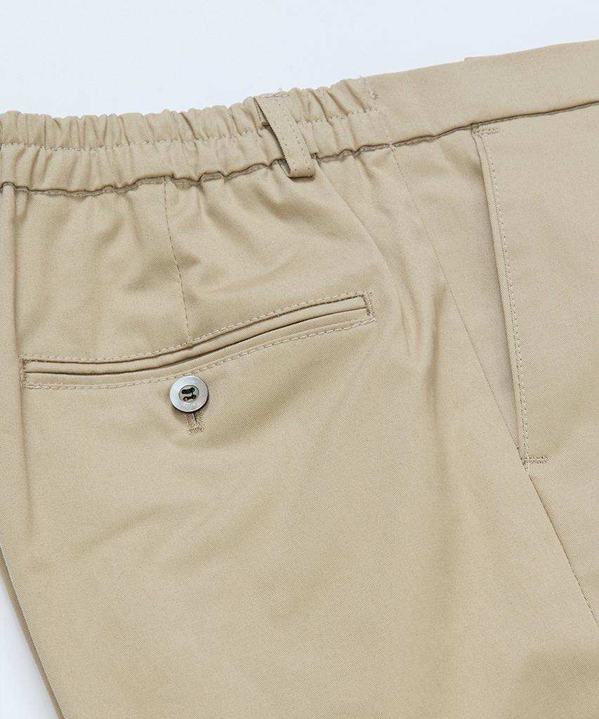 BELLIEF Gabardine Cotton Single Pleat Banding Chino (Beige)