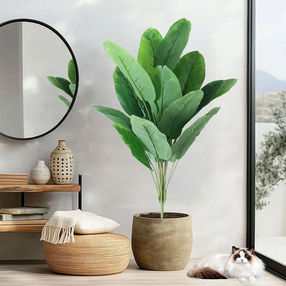 18 Leaves Simulation Plant Palm Tree Faux Greenery Leaves Creative Artificial Plant Leaves  Gift