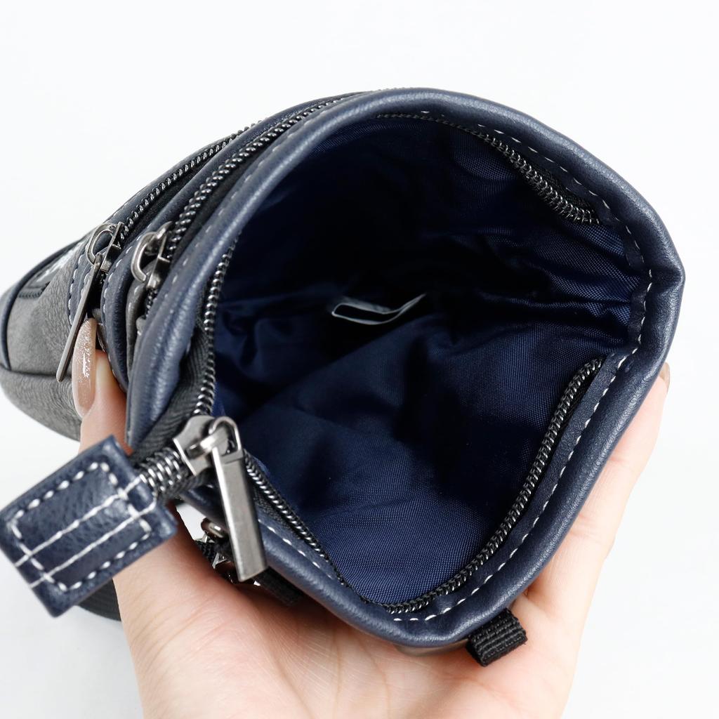 Scissor Chalk Schultertasche, doppelt, Kunstleder [LOGOSPARK], Herrentasche, Tasche, Reißverschluss, Freizeit, Gebrauch, (Grau)