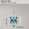 2D Flat Cute Halloween Sugar Skull Earrings Dangle Acrylic Day of the Dead Decor Gifts for Women Festival Charms