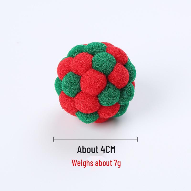 Handmade Colorful Bell Ball: Interactive Plush Chase Toy for Cats