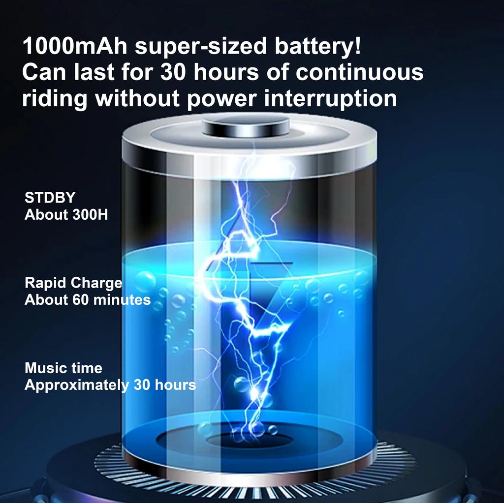 Kebidumei Bluetooth6.0 Motorcycle Helmet Intercom Headset Wireless Hands-free Call Phone Kit with Music Sharing Support FM