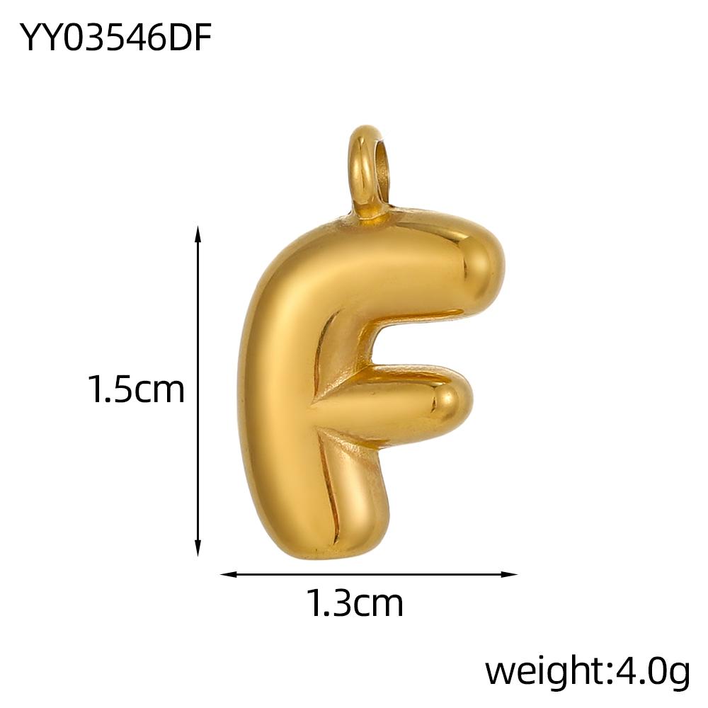 CARLIDANA Stainless Steel Gold Plated Alphabet 26 Letters Name Jewelry Mini Minimalist Bubble Initial Pendants for Necklace DIY