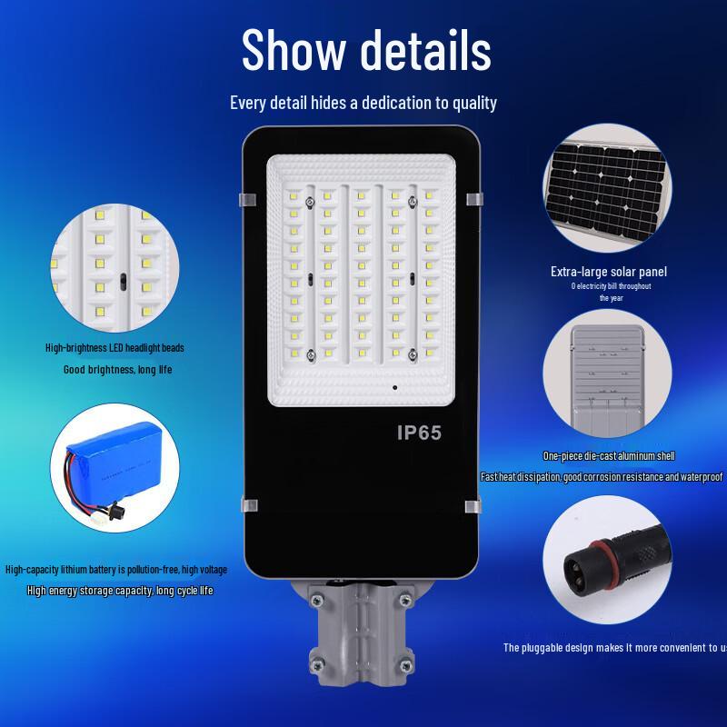 OEING 800W Solar Outdoor Street Light